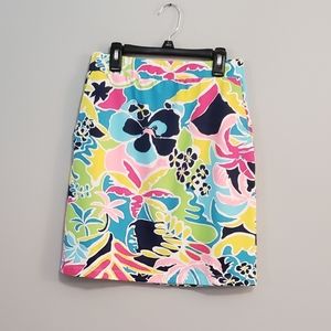 Womens Katherine Way Floral Skirt Size XS Made in the USA